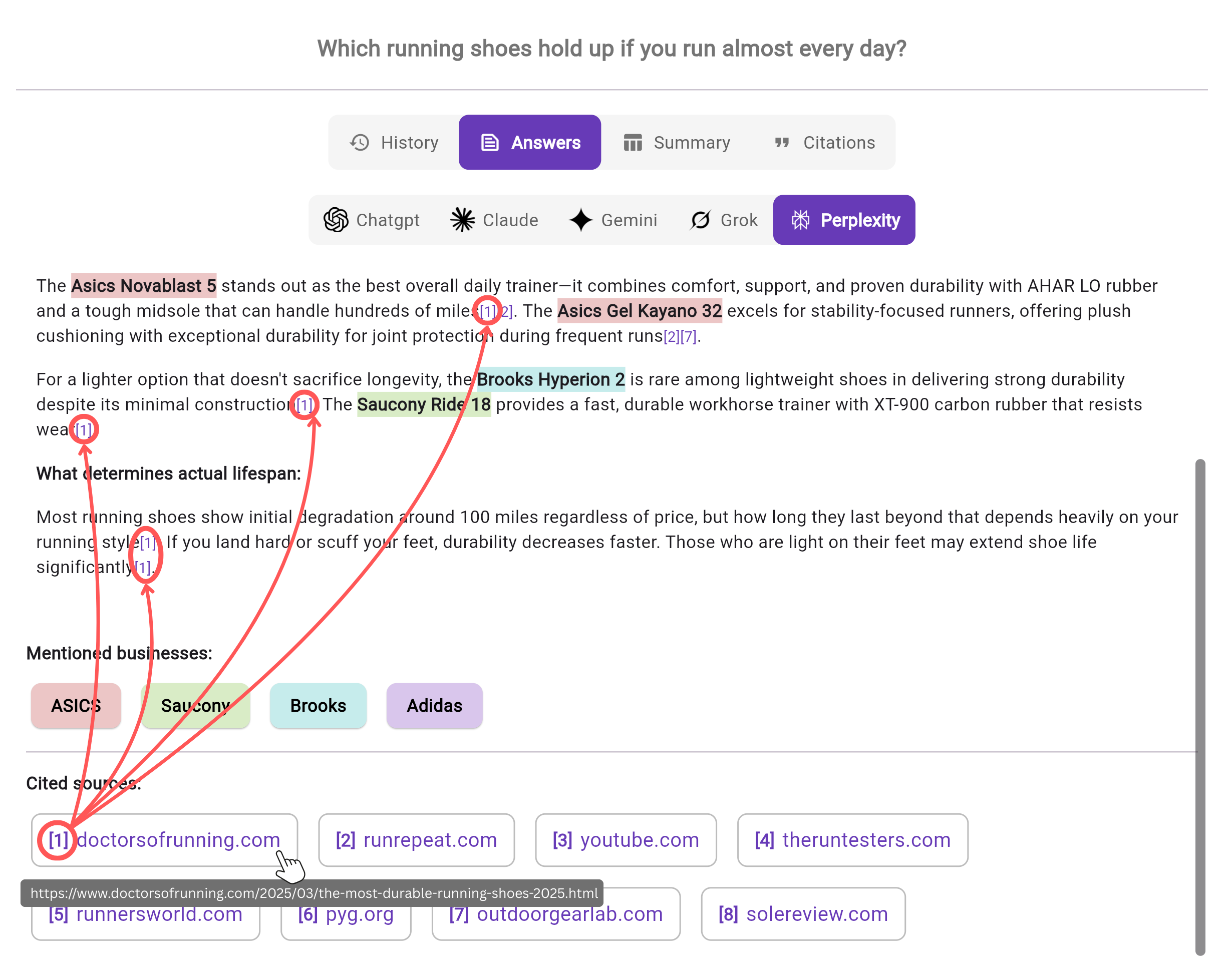 Paragraph-Level Citation Intelligence for AI Answers